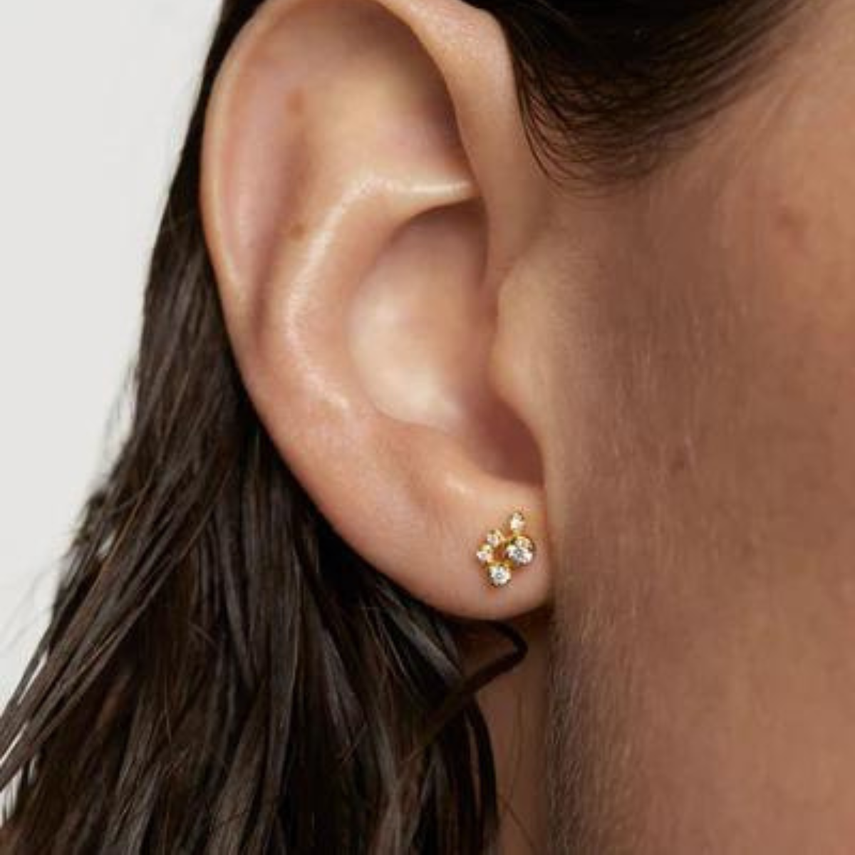 Boucle d'oreille en plaqué or à l'unité PDPAOLA PG01-002-U